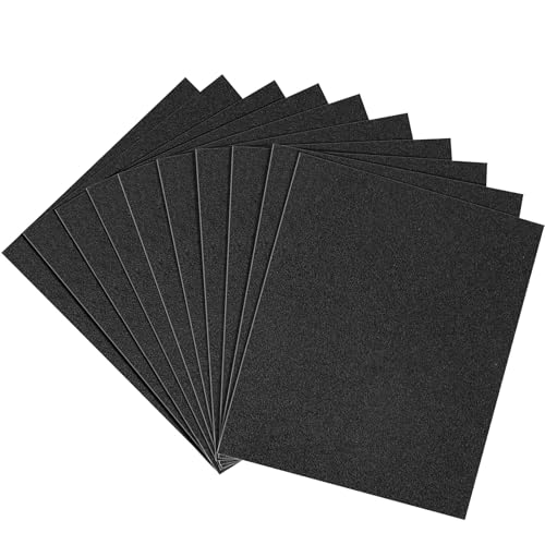 Sandpaper 100 Grit, Wet Dry Sand Paper 9 x 11 Inch - size: 9 x 11 Inch, style: 100Grit