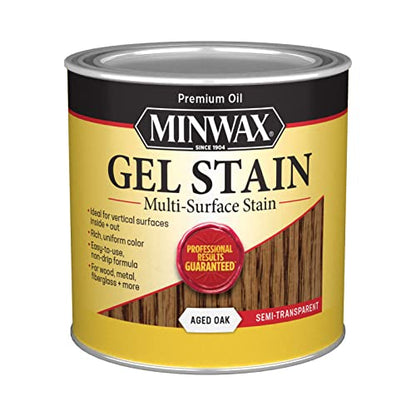 Minwax 260204444 Gel Stain, Aged Oak, 1/2 Pint - color: Aged Oak, size: 1/2 Pint
