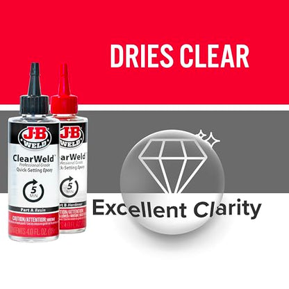 J-B Weld Pro Size ClearWeld 5 Minute Set Epoxy