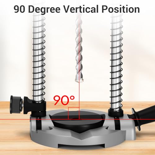 Drill Guide, Multi Angle Press Portable Drill Guide Attachment, Adjustable Precision Drilling Jig Attachment for Drilling Angled or Straight Holes, for Woodworking