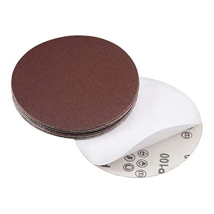 uxcell 6" PSA Sanding Discs 100 Grits Self Stick Aluminum Oxide Sandpaper for Random Orbital Sander Wood Metal Dry Polishing 20pcs - style: 100 Grit