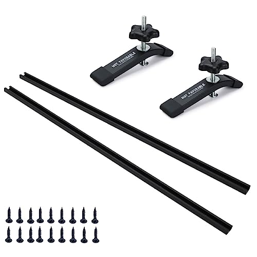 Aluminum 2PK 36" T-Track for Woodworking with 2PK Hold-Down Clamps - style: 36"X2 T-Track+Hold Down Clamps 2pk
