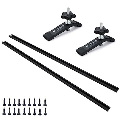 Aluminum 2PK 36" T-Track for Woodworking with 2PK Hold-Down Clamps - style: 36"X2 T-Track+Hold Down Clamps 2pk