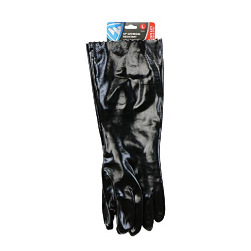 West Chester 12018 Chemical Resistant PVC Coated Work Gloves: 18" Length, Size Large, 2 Pairs - size: One Size (2 Count), style: 1 Pair