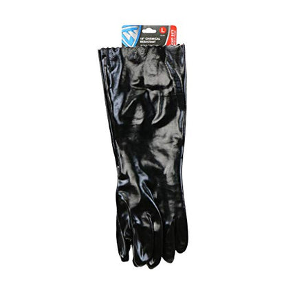 West Chester 12018 Chemical Resistant PVC Coated Work Gloves: 18" Length, Size Large, 2 Pairs - size: One Size (2 Count), style: 1 Pair