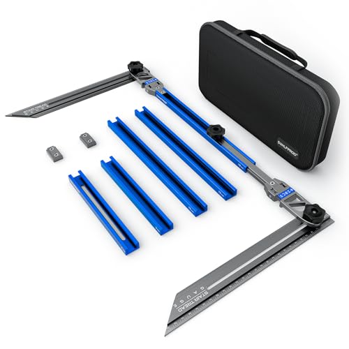 Stair Tread Template Tool - Upgrade Stair Tread Tool, Stair Measuring Tool - color: Blue-Gray