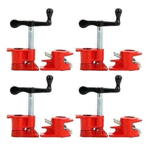 3/4" Wood Gluing Pipe Clamp Set Heavy Duty PRO Woodworking Cast Iron New FOUR