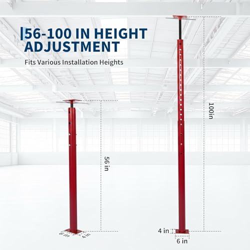 Adjustable Jack Post 56"-100", 2Pack House Floor Jack, 18000LBS House Jacks - color: Red/56"-100"
