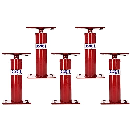 BISupply House Jacks for Leveling Crawlspace 5 Pack - 12 to 16 inch Adjustable Support Beam Basement Jack Post - Floor Lifting Joist Beam Brace for Cellar Ceiling - Screw Pole Jack - size: 16 in, 5 pack