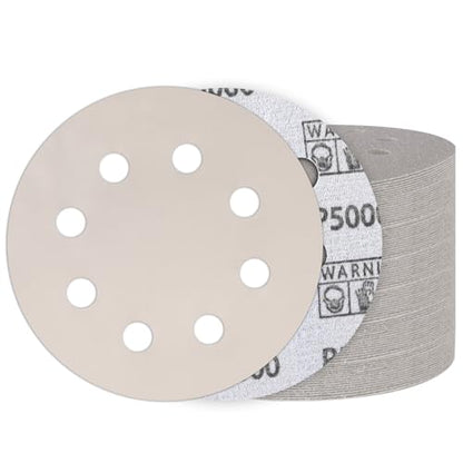 50PCS 5 Inch Sanding Discs 5000 Grit, Wet Dry Hook and Loop Sandpaper - style: 5000Grit