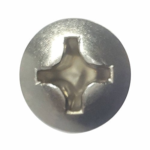 #14 x 1-1/2" Oval Head Sheet Metal Screws, Phillips Drive, Stainless Steel 18-8, Full Thread, Bright Finish, Self-Tapping, Quantity 50 By Fastenere - size: #14 x 1-1/2" (50 Pack)