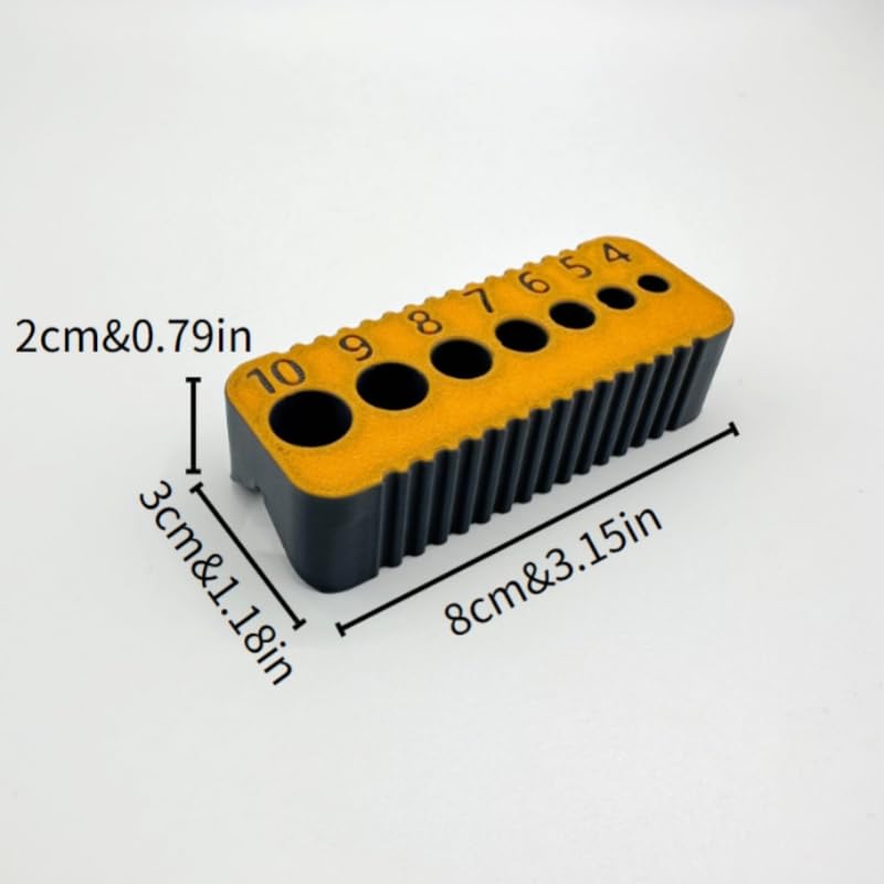 Drill Bit Guide, Simple Portable Reusable Plastic Metric Precision Tool for Woodworking, Yellow