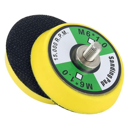 2" Hook and Loop Backing Pad for Polisher M6 Threads, Universal Mini Air Sander Backing Plate for Sanding Polishing Buffing (2Pcs 2in) - size: 2Pcs 2in