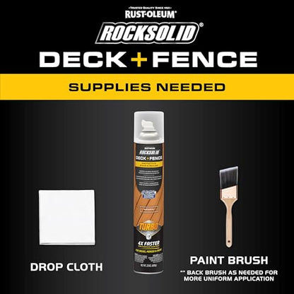 RockSolid Deck & Fence Natural Protective Stain & Sealer - color: Natural, size: 23 oz Aerosol (Pack of 6)
