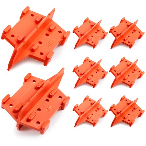 CroBlissful 8 Pcs Deck Spacers 1/8 and 3/16 Inch Board Spacing Edges Tool