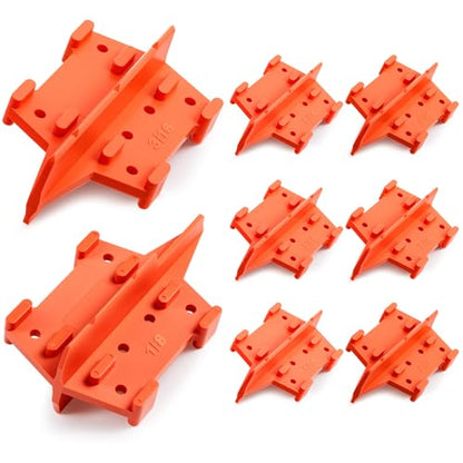 CroBlissful 8 Pcs Deck Spacers 1/8 and 3/16 Inch Board Spacing Edges Tool