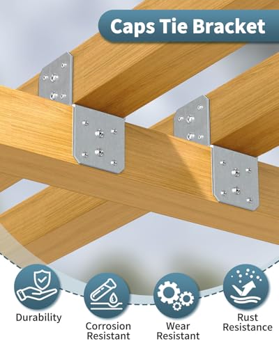 4x4 Hanger Bracket, T Post Caps Brackets for Wood, Galvanized-8PCS - color: Galvanized-8PCS