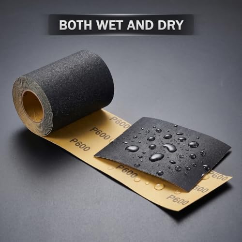 600 Grit Silicon Carbide Wet Dry Sandpaper Roll 11 Yards Long Sanding Sheet - size: 600 Grit