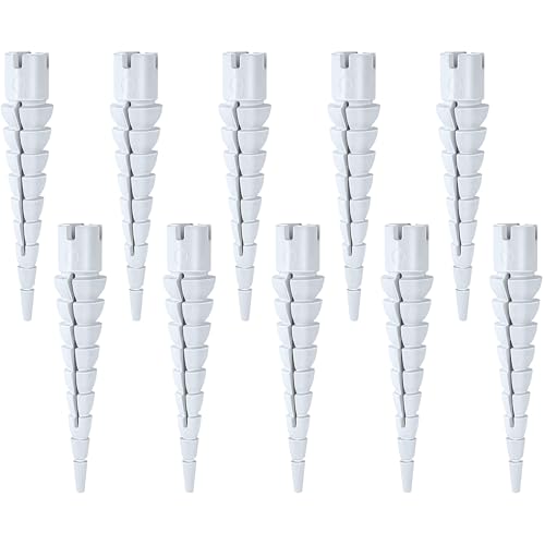 10 Pcs Wood Anchor, Fix Stripped Wood Screw Holes, White - color: White