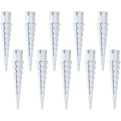 10 Pcs Wood Anchor, Fix Stripped Wood Screw Holes, White - color: White