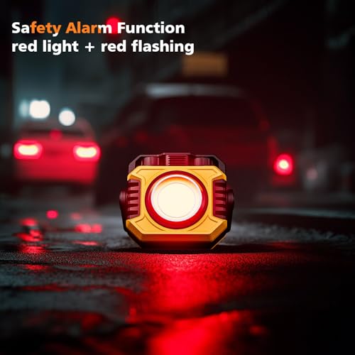 Samyoung 2-Pack 2400LM Magnetic Rechargeable Work Light, Up to 80 Hours