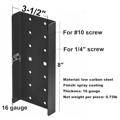 GBGS 2 Pairs 4x4 Post Repair Brackets,Wood Post Splice Connectors,16 Gauge