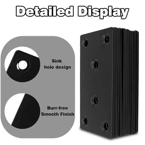 35‑Pack Flat Metal Brackets, 3.12" 304 Stainless Steel Brackets - size: 35PCS-3.15'' Flat Plates