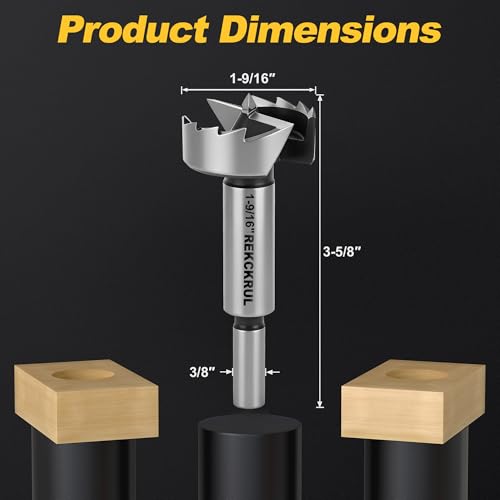 1-9/16 Inch Forstner Bit, 1-9/16" Forstner Drill Bit for Woodworking - size: 1-9/16 | Precision Imperial Sizing