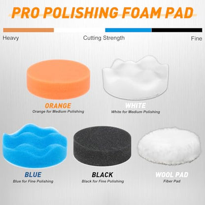 174 PCS 3 Inch Wet Dry Sanding Discs 60-10000 Grit Assorted - style: 3 IN MIX