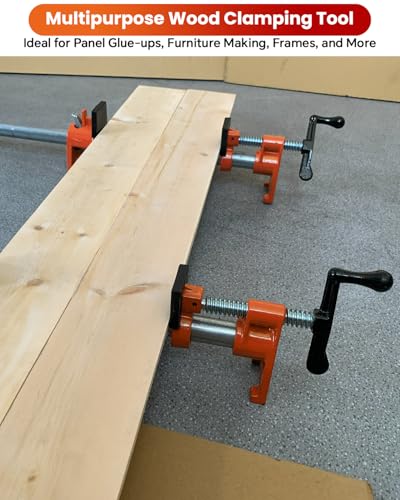 ATPEAM 3/4'' Wood Gluing Pipe Clamp Set with Protective Pads (4, Orange) - color: Orange