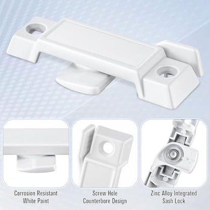 Saillong 3 Pack Window Sash Locks Compatible with Prime-Line F2590, White - color: White