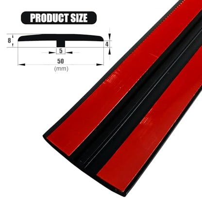 T Molding Flexible Self Adhesive Floor Transition Strip - color: Black, size: T Molding 9.84ft