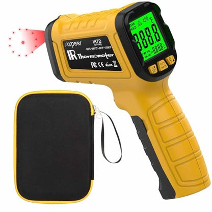 Infrared Thermometer Temperature Gun 1796°F, 50:1 - color: -58°F to 1796°F