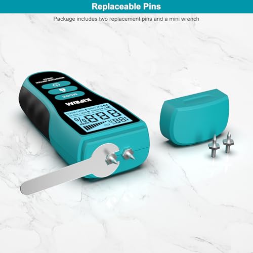 Kiprim WM02 Digital Pin-Type Moisture Detector,LCD Display,Hold Function