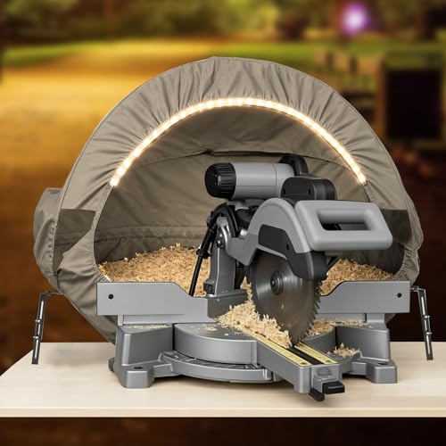 Miter Saw Dust Hood with Light, Chop Saw Collector Attachment