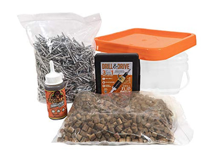DeckWise Ipe Master Plug Kit - 3/8" Hardwood Decking Plugs, 1050pc - size: 1050 CT. KIT