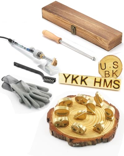 1" 10Pcs Branding Iron for Wood Leather Hats, 100W Electric Brander - color: 1" 10Pcs Number