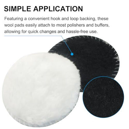 10PCS 4 Inches Soft Wool Polishing Pad