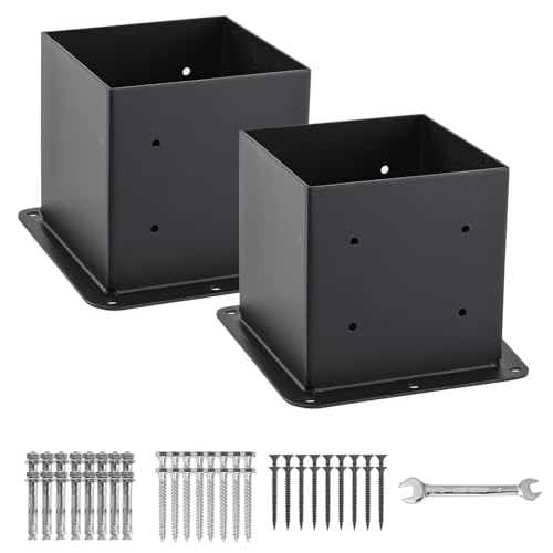2 Pcs 6"x 6" Post Base Fit (Inner Size 5.6x5.6) Post - size: 2 Pcs, style: 6“x 6"