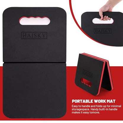 Foldable Extra Thick Kneeling pad, 1 Pack, Red,20.4x11.8 in - color: Red & Black
