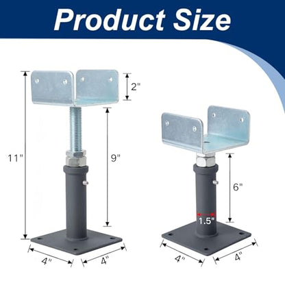 U-Shaped Floor Jack, 2 Pack, 6-9 inch - size: 2Pack / 6-9"