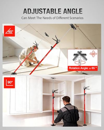 2PK Cabinet Jacks, 45 to 114 in Adjustable Telescopic Support Pole - size: 45-114 in, 2pc