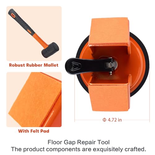 Heavy Duty Floor Gap Fixer Tool with Suction Cup for Smooth Laminate/Vinyl