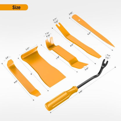 GOOACC 6PCS Auto Trim Removal Tool Kit Yellow - color: 6pcs Trim Removal Tool Yellow