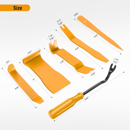 GOOACC 6PCS Auto Trim Removal Tool Kit Yellow - color: 6pcs Trim Removal Tool Yellow