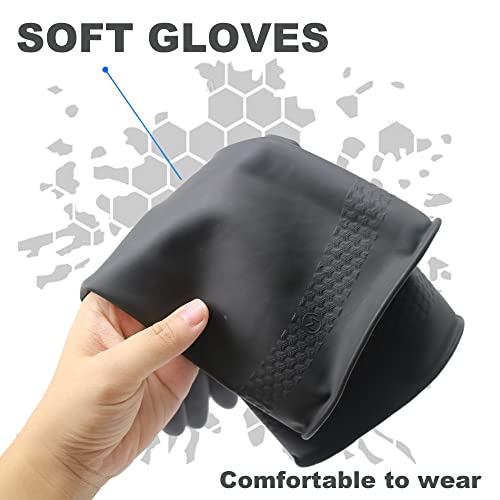 Chemical Resistant Latex Gloves, Cleaning Protective Safety Work - color: M/12.2''