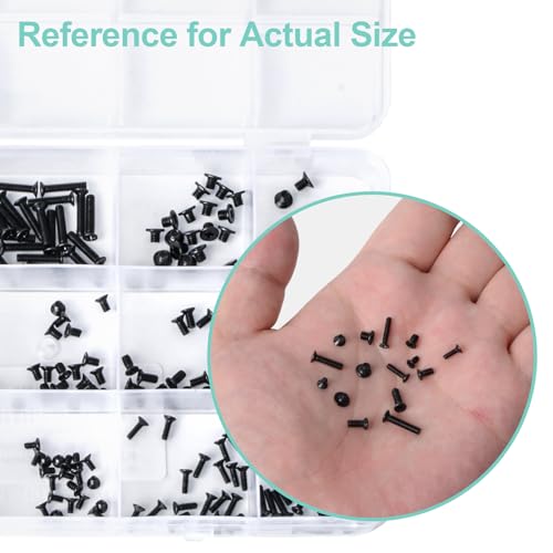 300Pcs Black Laptop Notebook Computer Replacement Screws Kit