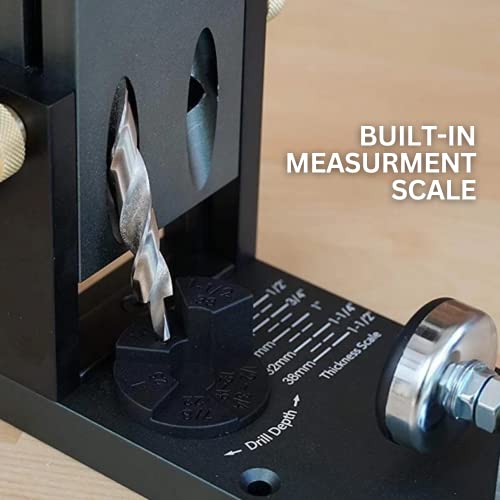 Massca Pro M2 Pocket Hole Jig, Aluminum Woodworking Tools for Wood Joinery