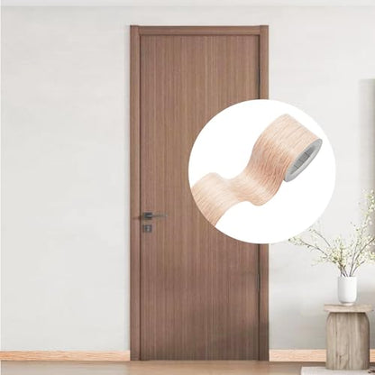 Lilaly 2 inches x 32 feet Wood Grain Repair Tape,Wood Grain Tape,Widely Used for Tables, Doors, Floor and DIY(Brown Oak) - color: Brown Oak