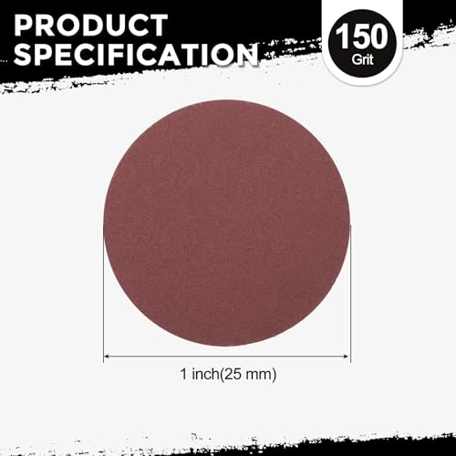 100Pcs Sanding Discs 1Inch 150Grit Hook and Loop Sandpapers Red - size: 1 Inch(150 Grit)
